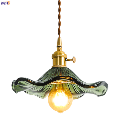 NORDIC DESIGN LED HANGING LAMP | COLOURED GLASS & COPPER LIGHTING FOR BEDROOM, LIVING ROOM & BAR-Glass A-Nora Luxe