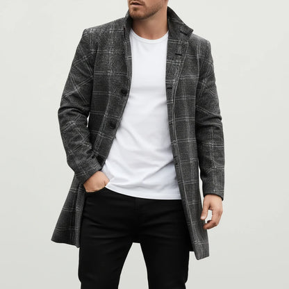 Classic Fit Mens Pea Coat - Olytrend