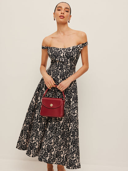 Chic Cold Shoulder Floral Dress