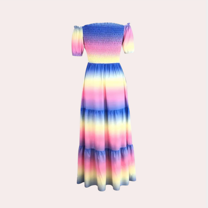 Off-Shoulder Layered Summer Dress – Noémie-S-State of Style