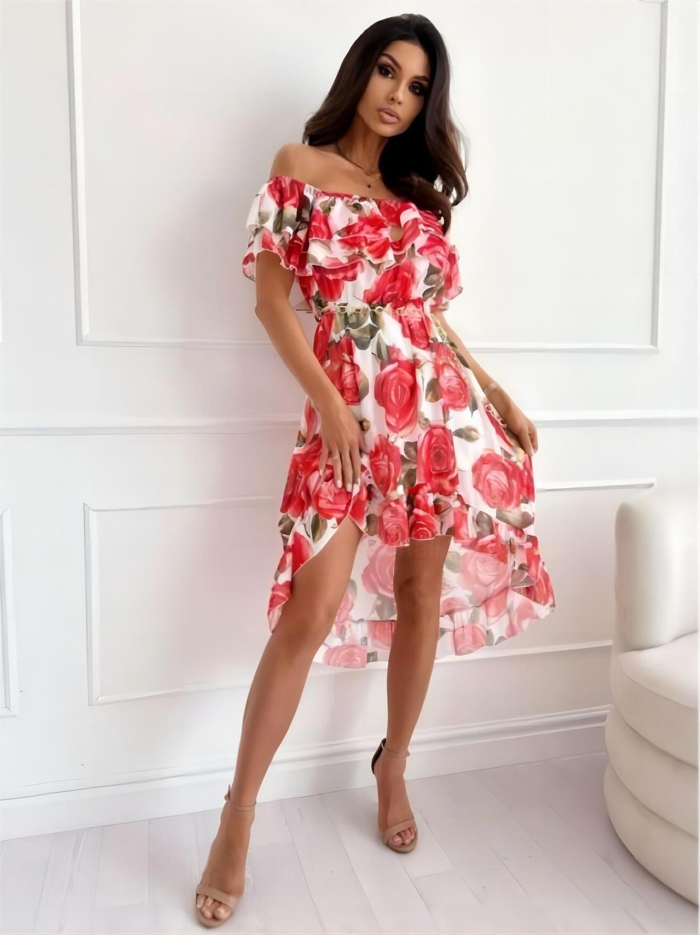 Chic Ruffle Mini Dress for Women - Pexav
