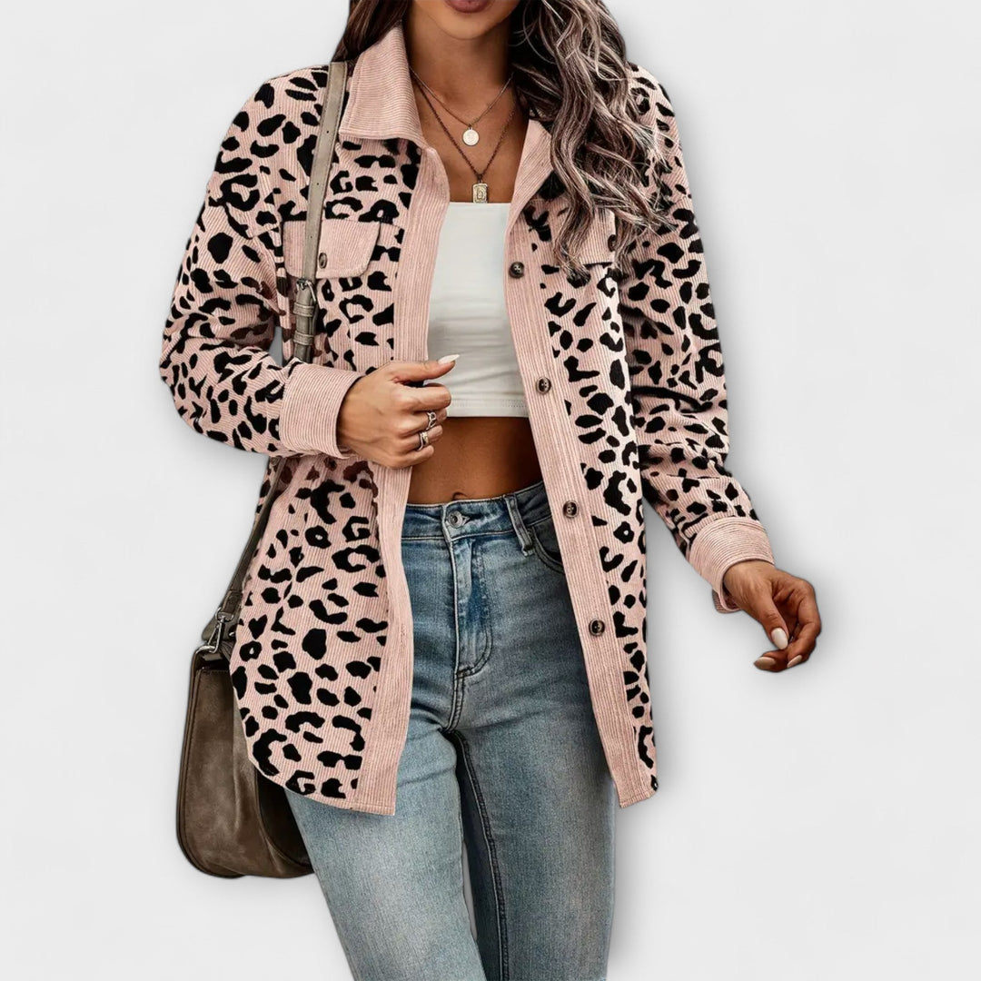 Image of Olive | Women's Relaxed Fit Button-Down Shirt Jacket