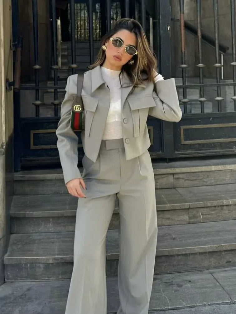 Image of Olivia | Women's Wide Leg Two-Piece Set