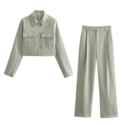 Image of Olivia | Women's Wide Leg Two-Piece Set