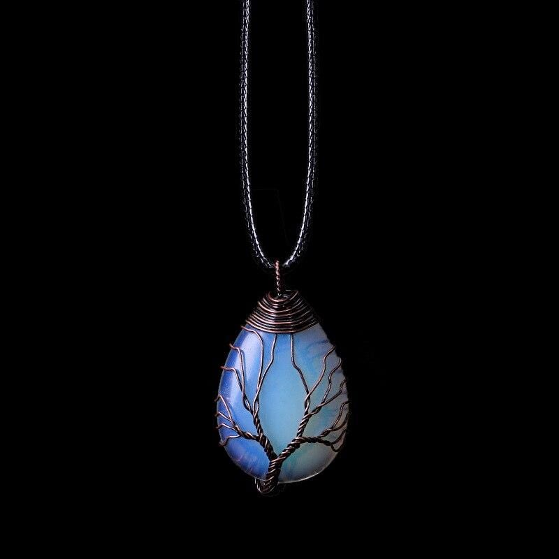 Sparkling Opalite Pendant Necklace - Pexav