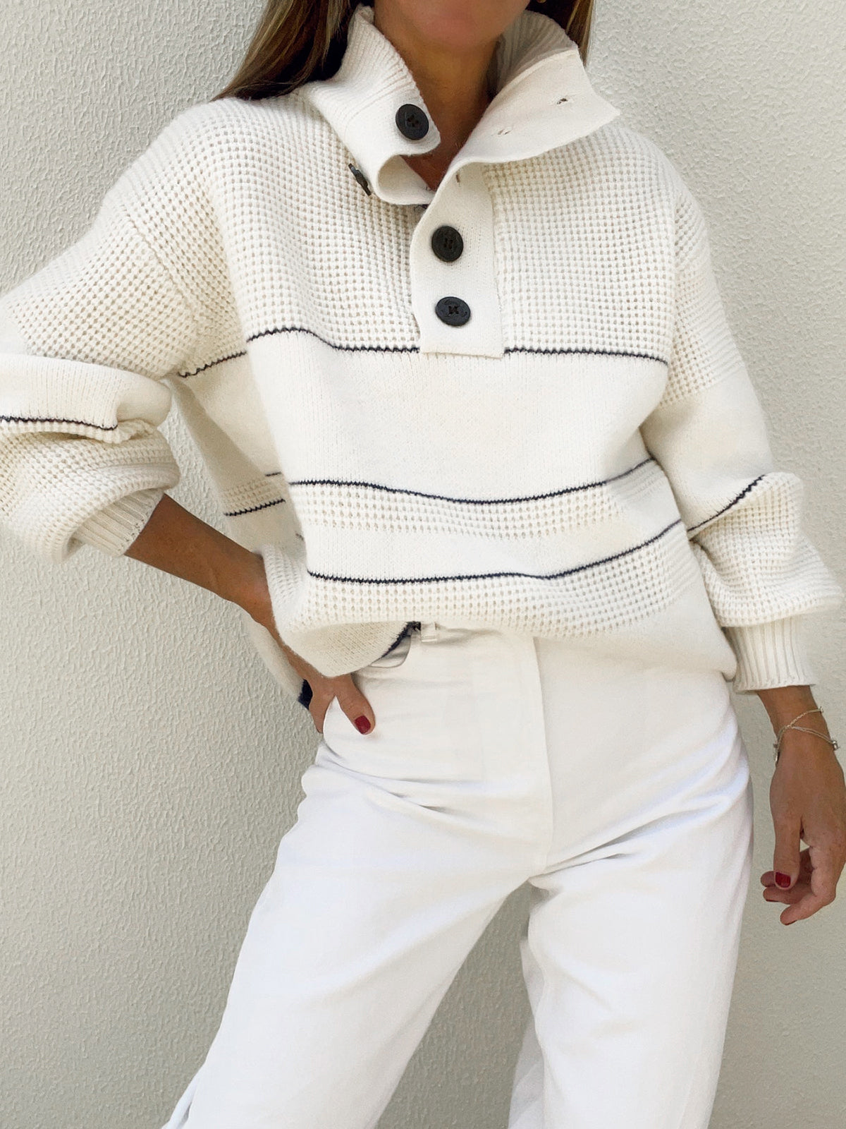 Relaxed Fit Crew Neck Sweater