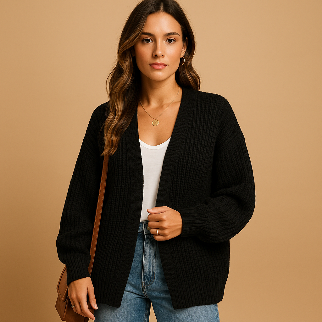 Cozy Open Front Women's Cardigan Sweater - Nocini
