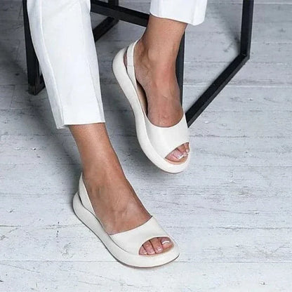 Ladies Comfortable Flat Open Toe Sandals with Back Strap