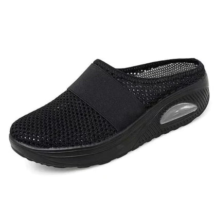 Orthopaedic Air Cushion Shoes - OrthoAir-Black-2-Nora Luxe