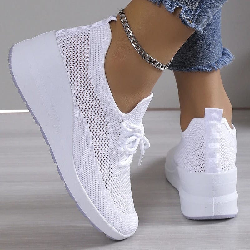 Orthopaedic comfort shoes with arch support for ladies – Alessa-White-5.5-Nora Luxe