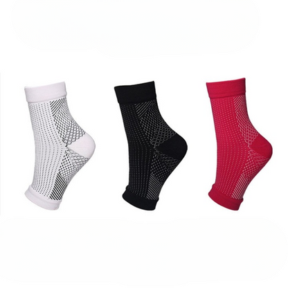 Orthopaedic Compression Socks - RevitaStep-Black White and Red-5 – 7.5-2x Pair (+1 Free)-Nora Luxe