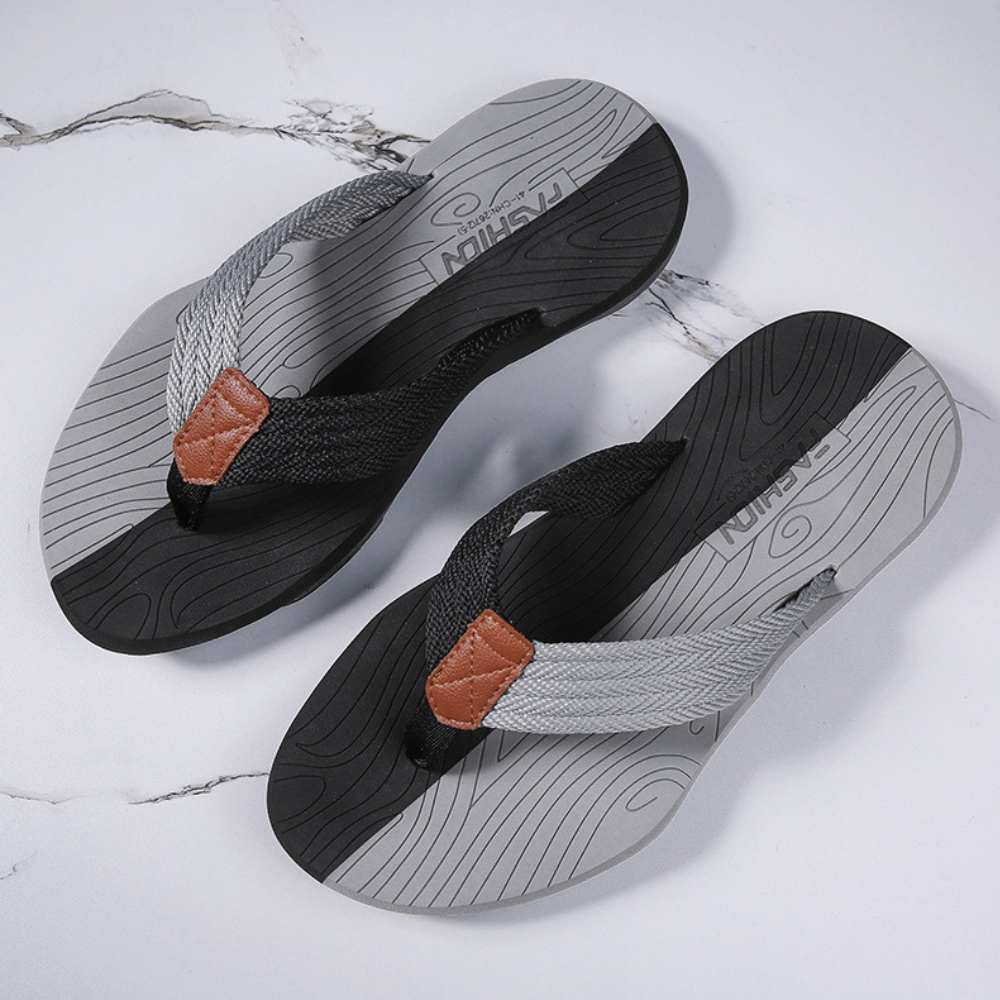 Orthopaedic Flip Flops – Milan-6-Gray-Black-State of Style