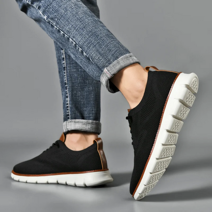 Orthopaedic Knitted Men's Sneakers – Bram-7-White-The Livary