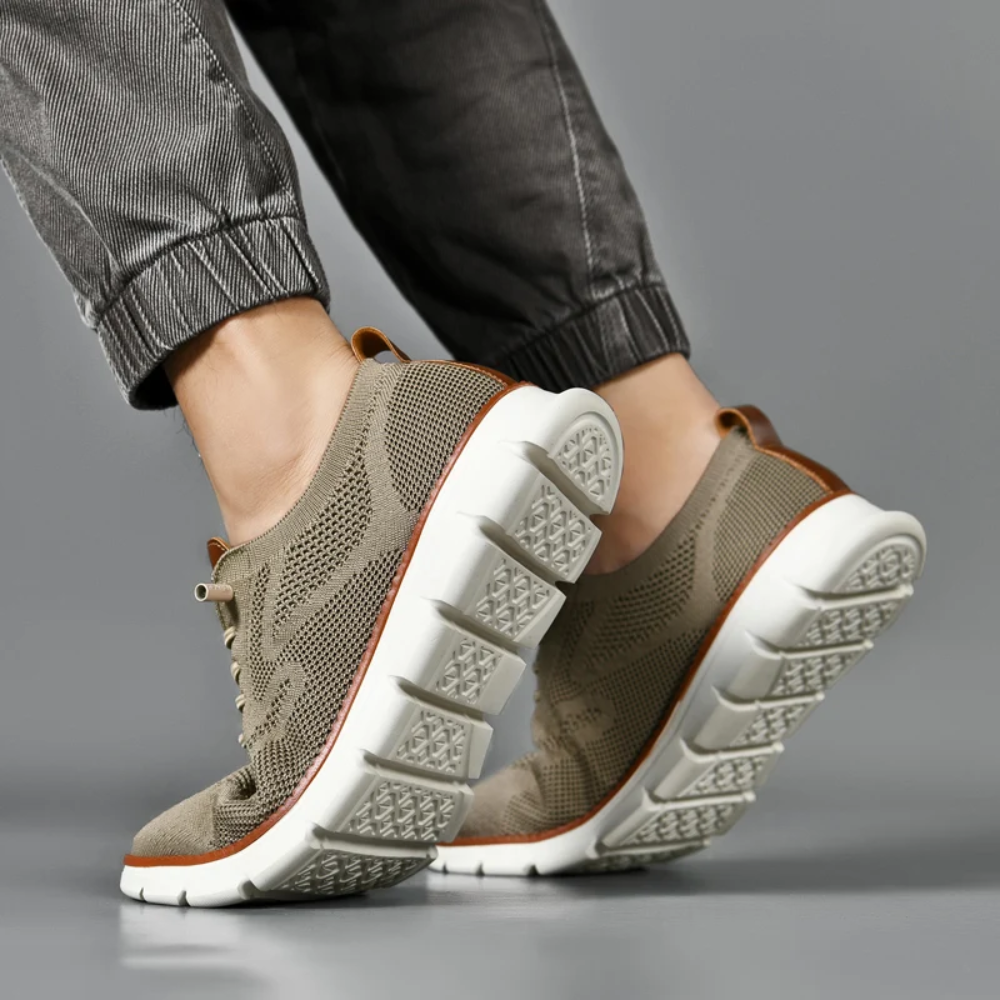 Orthopaedic Knitted Men's Sneakers – Bram-7-White-The Livary