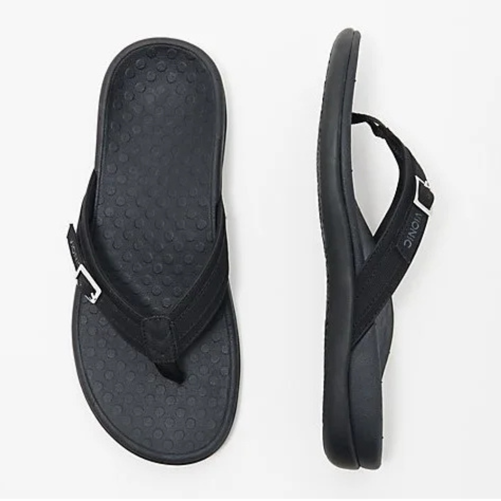 Orthopaedic Ladies Flip-Flops – Noor-4.5-Black-The Livary