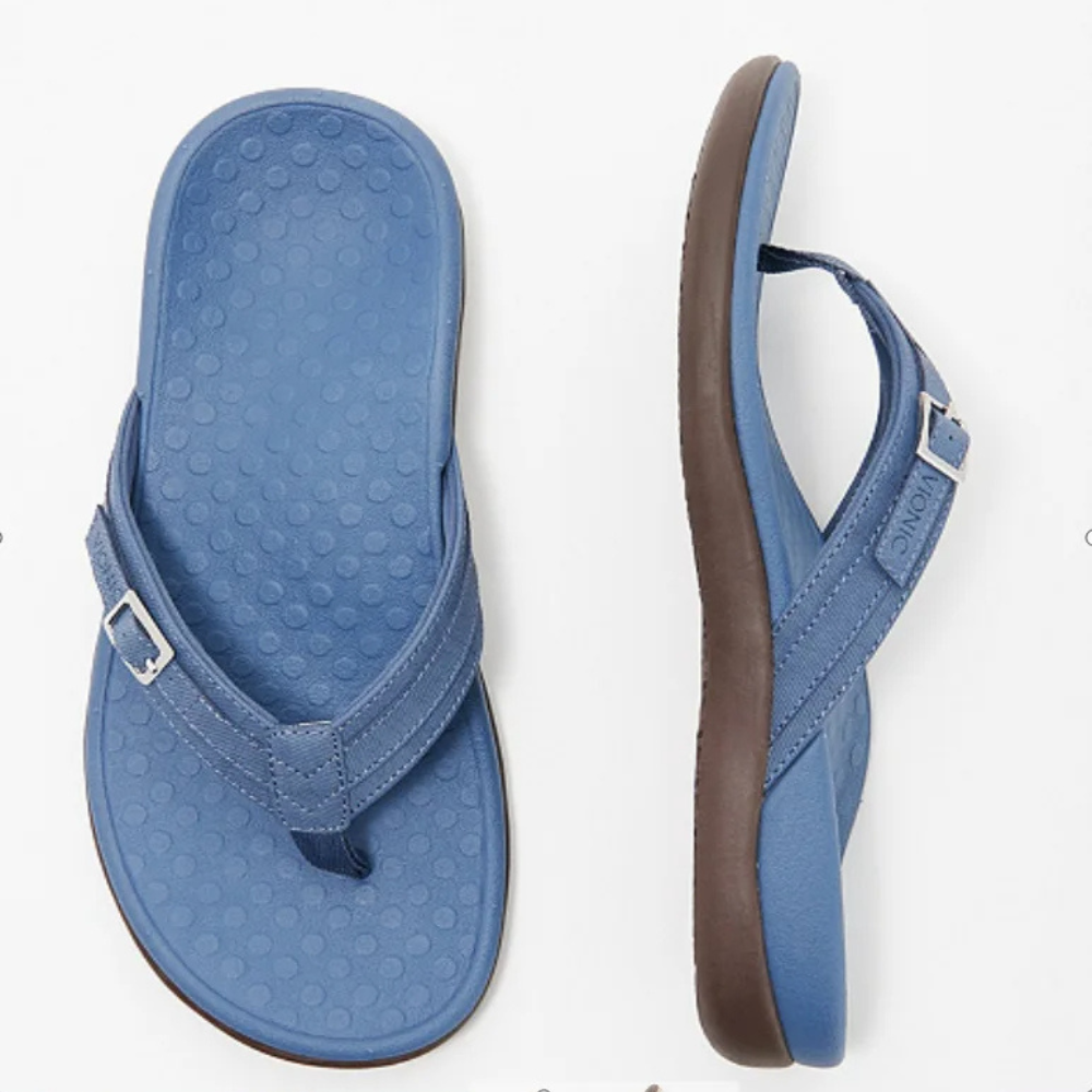 Orthopaedic Ladies Flip-Flops – Noor-4.5-Blue-The Livary