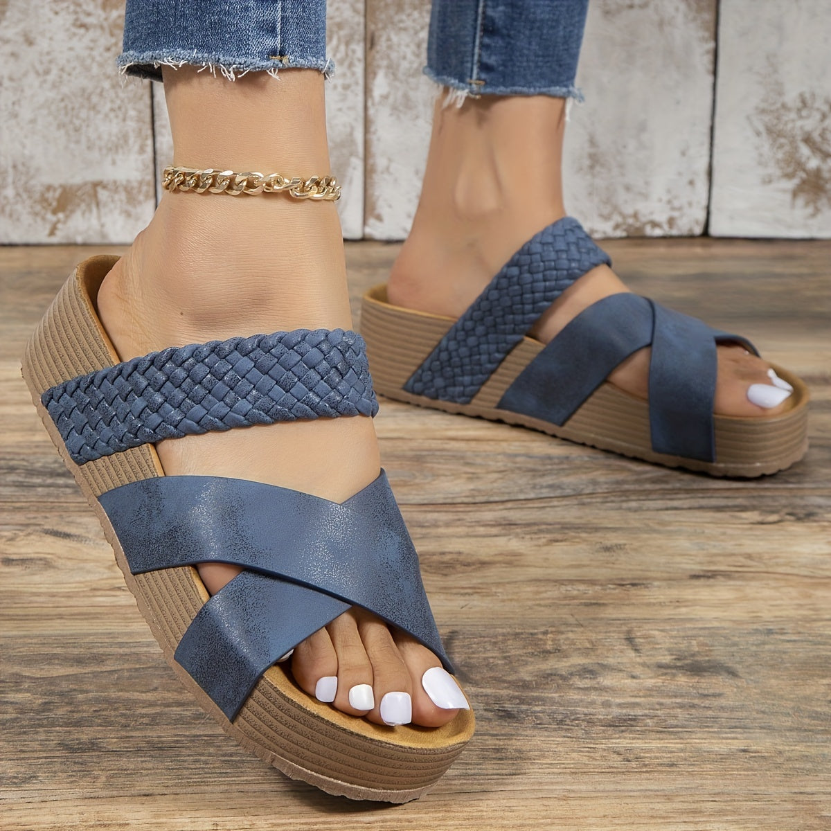 Orthopaedic Ladies Sandals - Sofia-Blue-5-Nora Luxe
