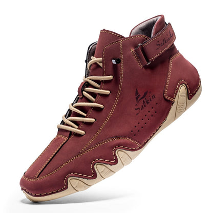 Orthopaedic Leather Shoes - Ethan-Red-4.0-Nora Luxe
