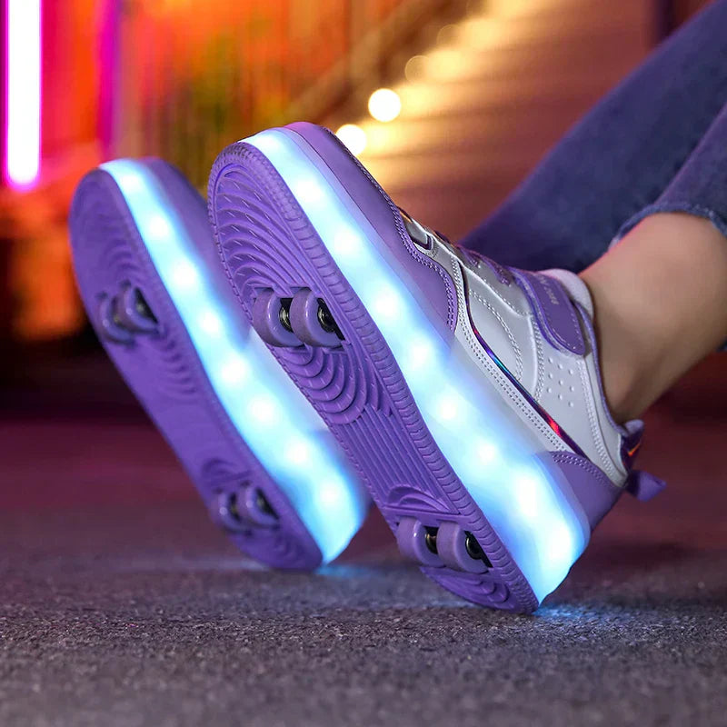 Orthopaedic LED Rollersneakers - Zoe-Pink-11.0-Nora Luxe