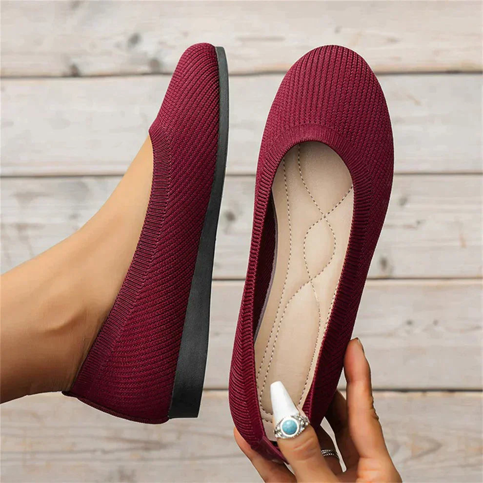 Orthopaedic Slip-On Shoes - Lupine-Red-3.5-Nora Luxe