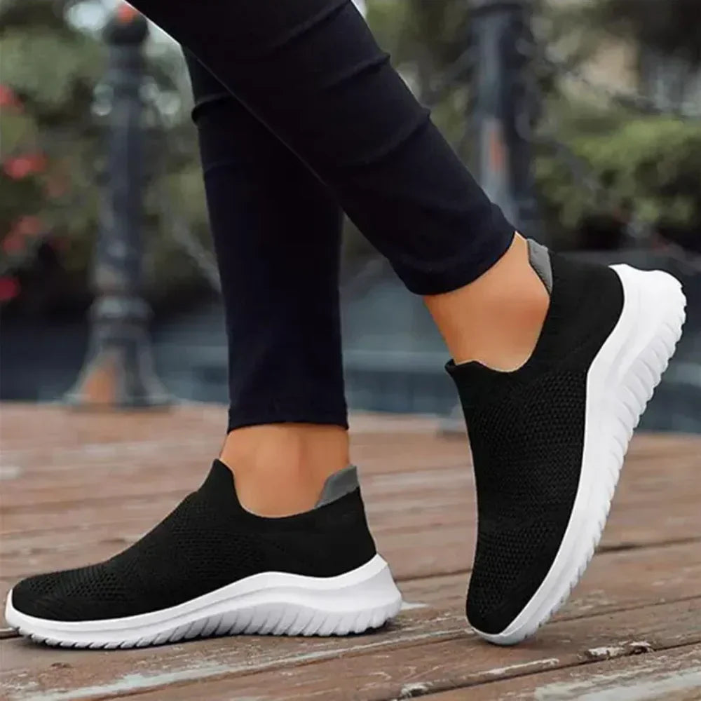 Orthopaedic Slip-On Sneakers | Ultimate Comfort | Stylish and Supportive-2-Black-Nora Luxe