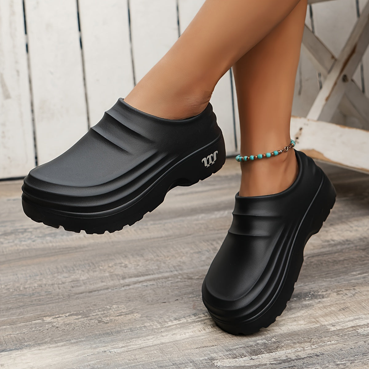 Orthopaedic Waterproof Clogs - AquaStep-Black-4.5-Nora Luxe
