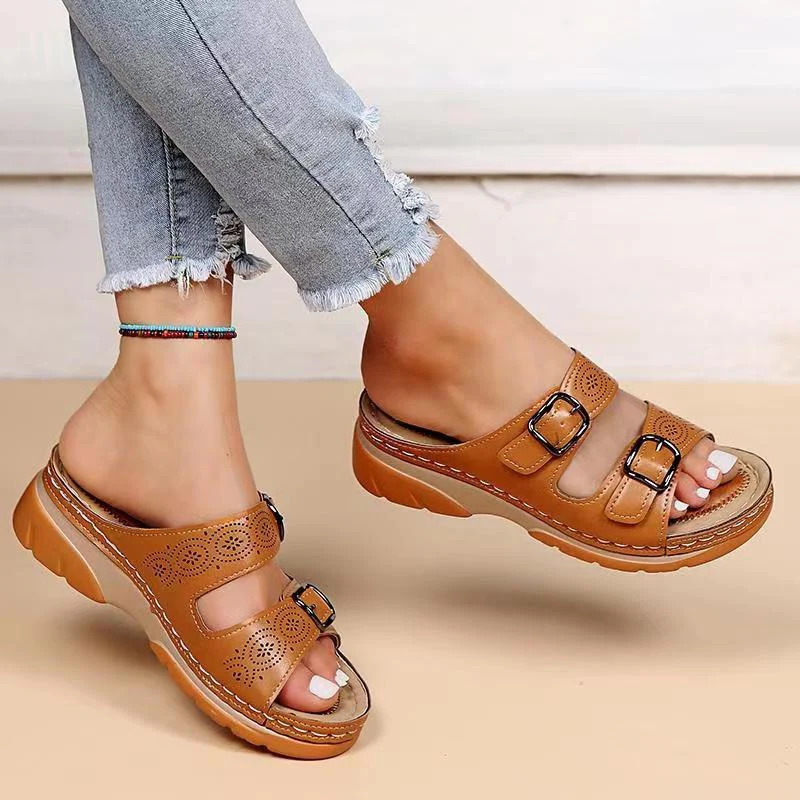 Supportive Womens Gel Cushion Sandals - Sofia - Pexav