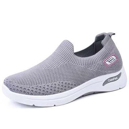 Orthopaedic Women's Cushion Sneakers - NovaStride-Grey-4.5-The Livary