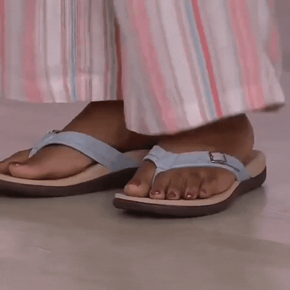 Orthopaedic Women's Flip-Flops – Mira-Pink-3-State of Style