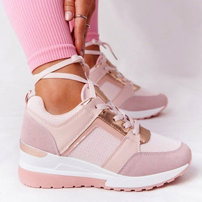 Orthopaedic women's sneakers with cushioning & arch support – Valora-Pink-3-Nora Luxe