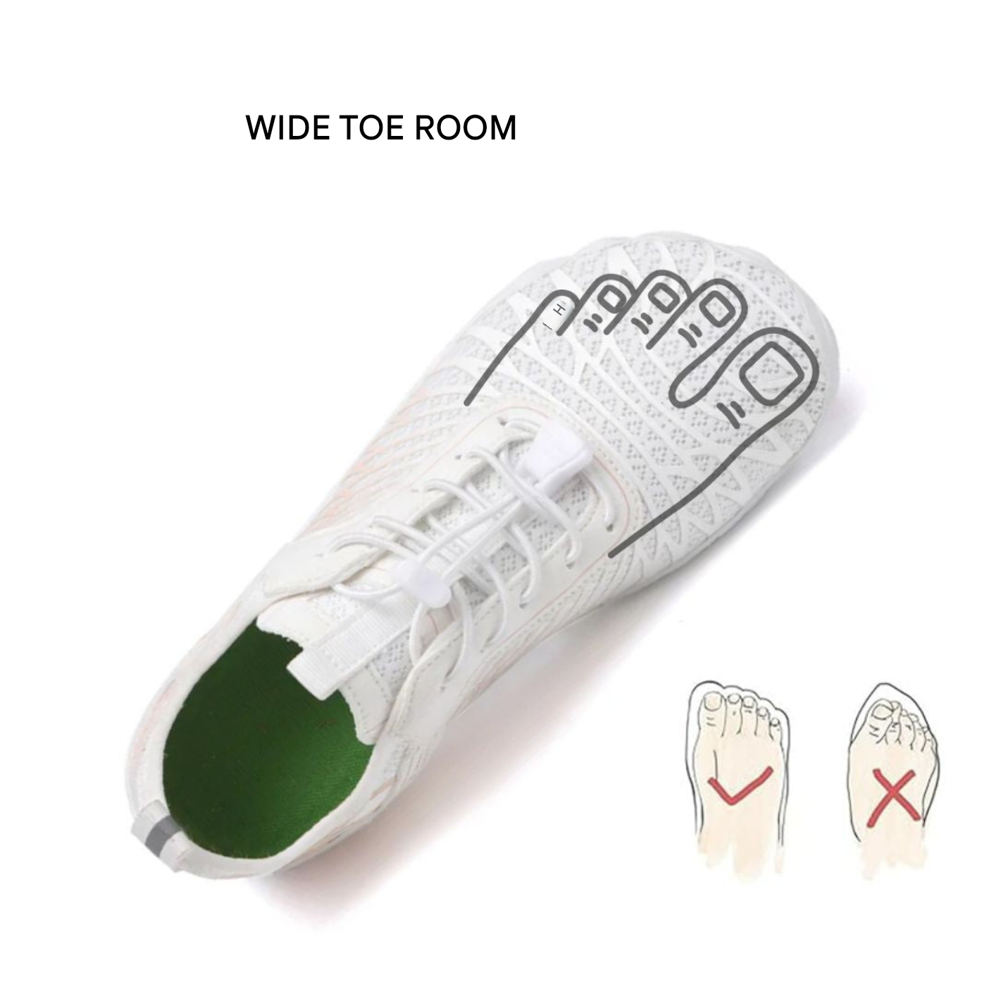 Orthopedic Barefoot Shoes - VitalStride-White-Pink-3.5-Nora Luxe