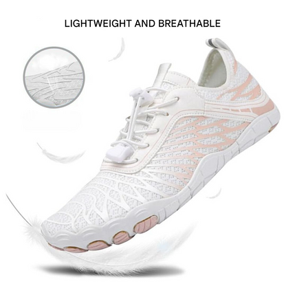 Orthopedic Barefoot Shoes - VitalStride-White-Pink-3.5-Nora Luxe