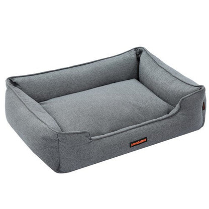 Orthopedic Luxury Dog Bed - PawsomeNest-Grey-M 23.62 x 19.69 x 7.09 inches-Nora Luxe