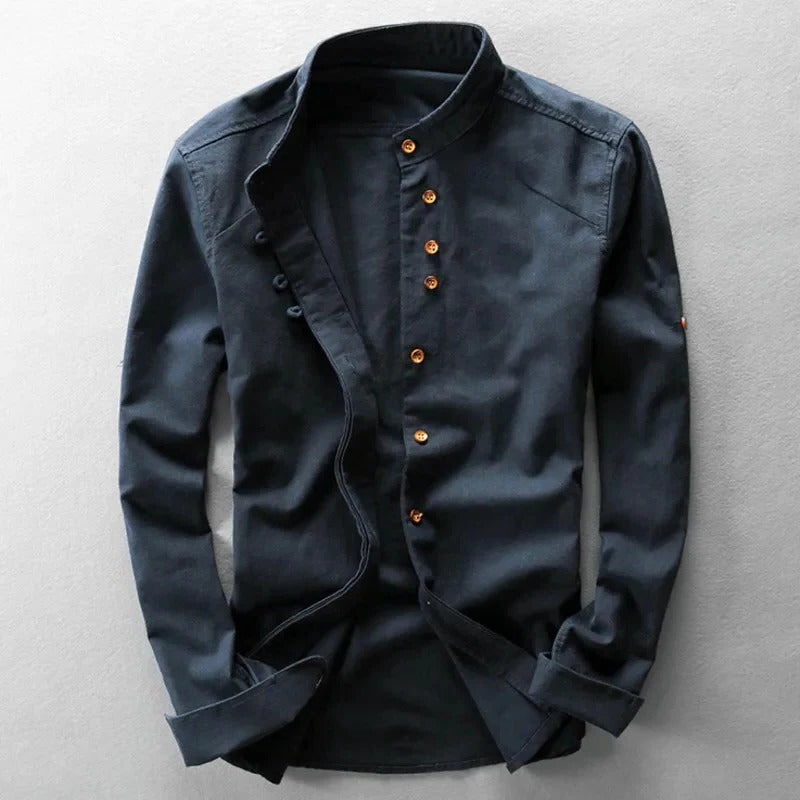 Traditional Asian Men's Dress Shirt - Pexav