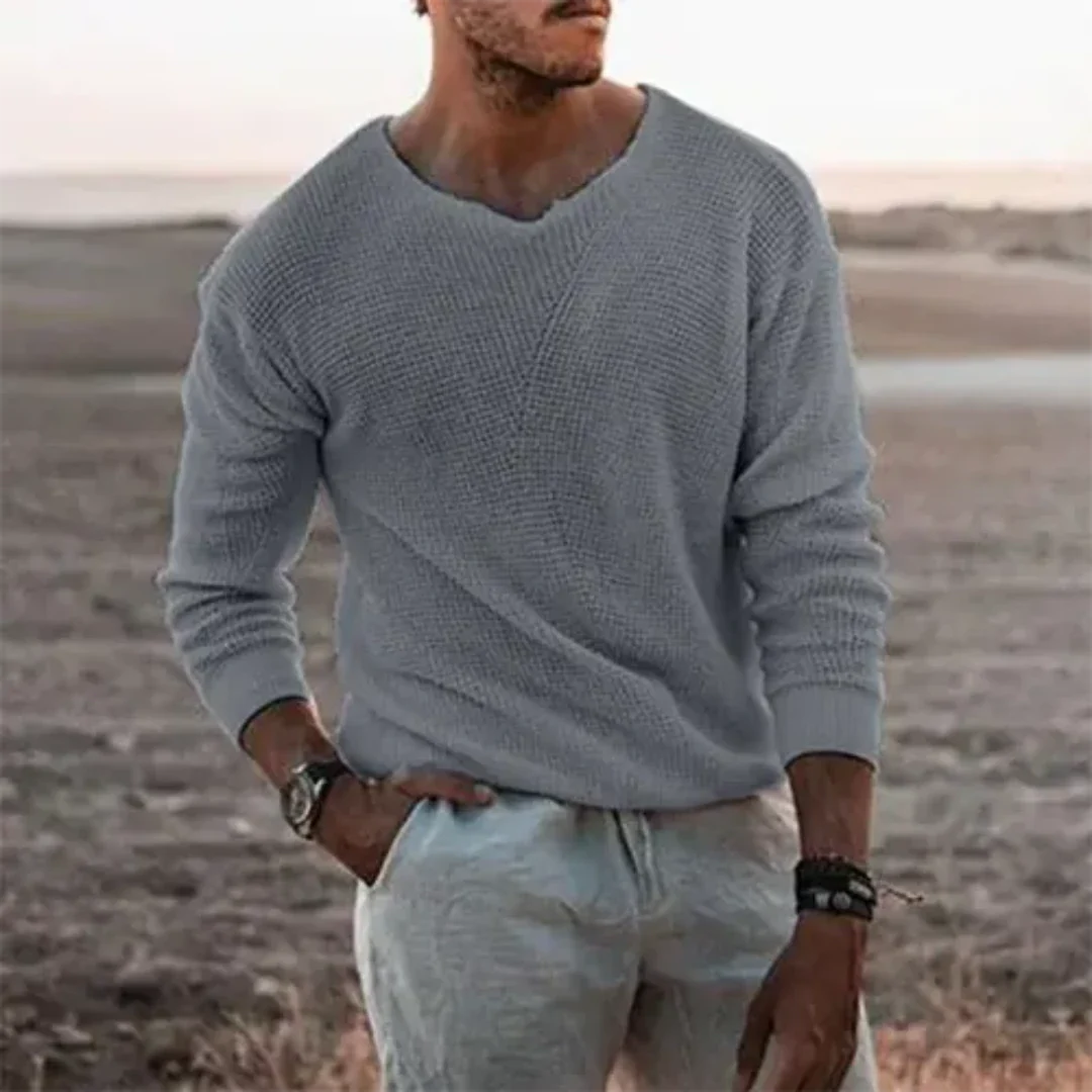Comfy Casual Men's V-Neck Sweater
