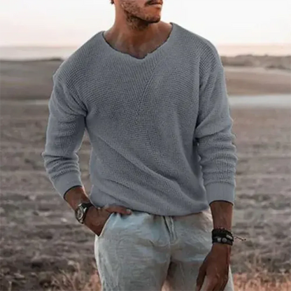 Comfy Casual Men's V-Neck Sweater