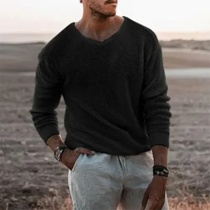 Comfy Casual Men's V-Neck Sweater