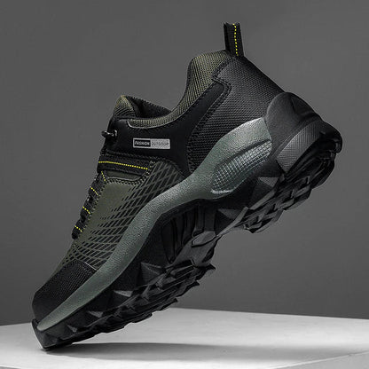 Outdoor Comfort Men's Walking Shoes with Wide Toe - Victor-Olive green-5.5-Nora Luxe