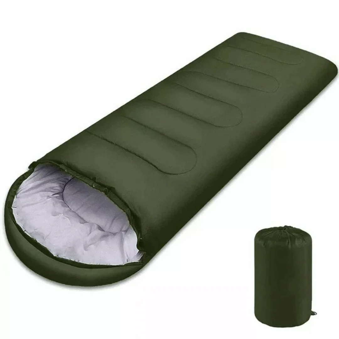 Outdoor sleeping bag for cold nights - AdventureSleeper-Green-Nora Luxe