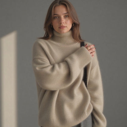Women's Crew Neck Long Sleeve Ribbed Sweater