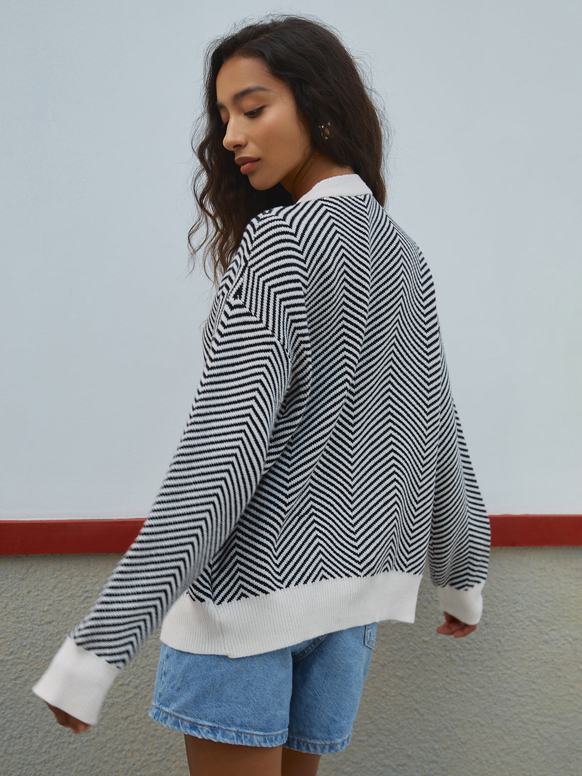 Large Plaid Open Front Cardigan
