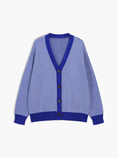 Large Plaid Open Front Cardigan