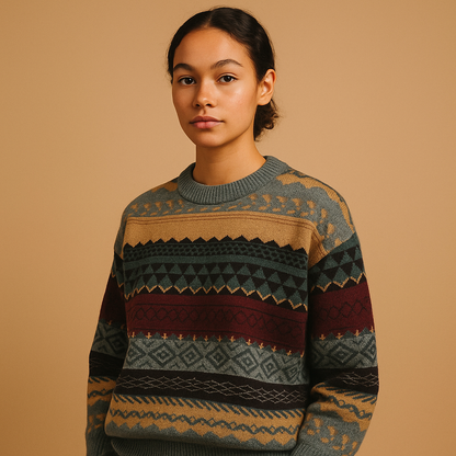 Cozy Women's Big Knit Sweater Celeste - Nocini