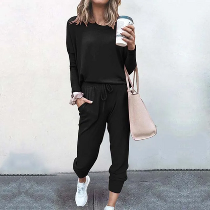 Oversized Ladies Tracksuit - Velana-black-1-S-Nora Luxe