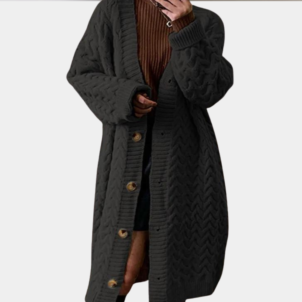 Cozy Extra Large Knit Womens Cardigan - Pexav