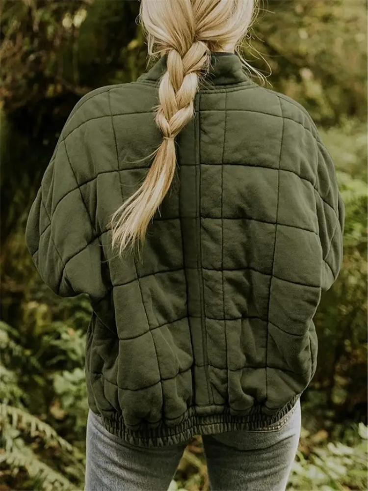 Oversized Padded Intermediate Jacket - Eliza-Dark grey-S-Nora Luxe