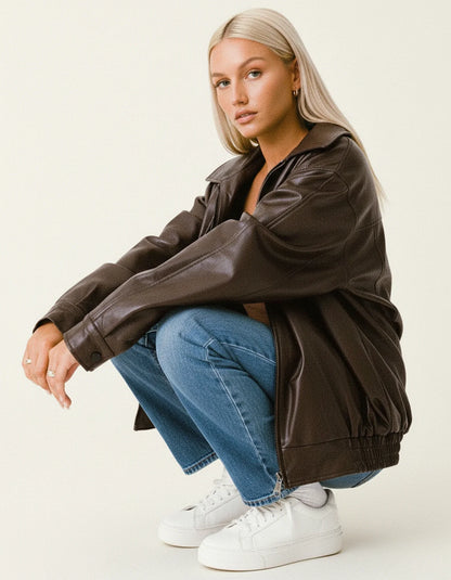 Large Fit Women's Bomber Coat