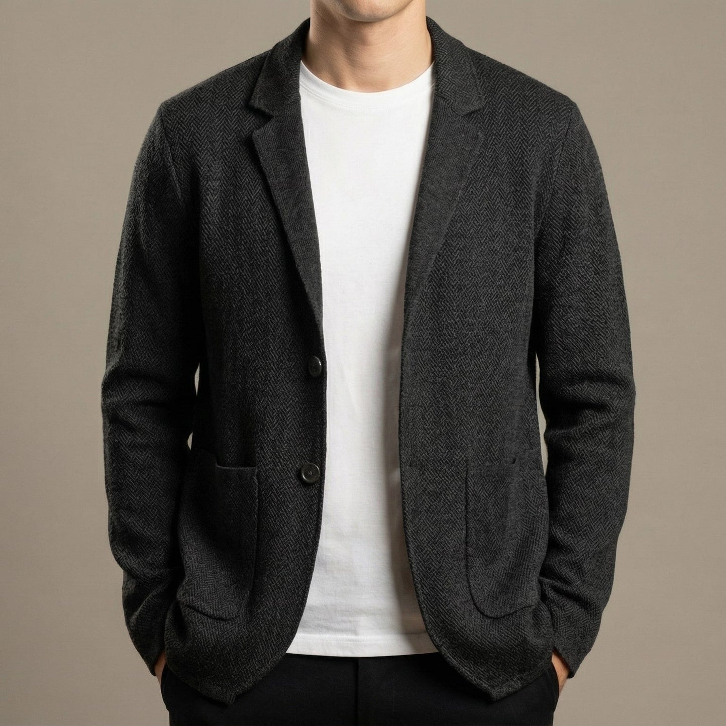 Image of Owen | Men's Knit Two-Button Blazer