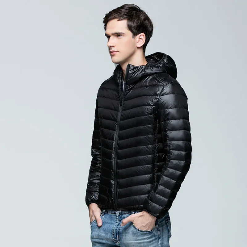 Lightweight Men's Down Puffer Winter Coat - Pexav