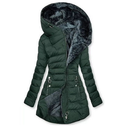 Warm Insulated Women's Parka Jacket – Freja - Pexav